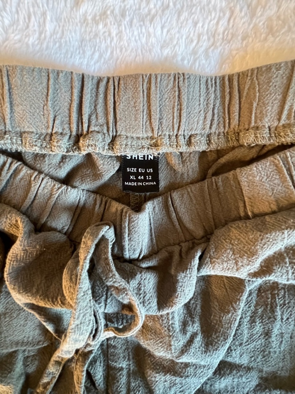 Women’s Elastic Waist Shorts - Black and Olive - Picture 6 of 7